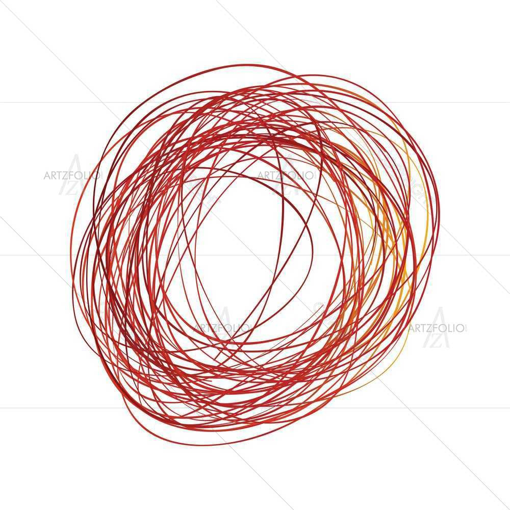 Doodle Circles D6 — custom-size art design 5008730