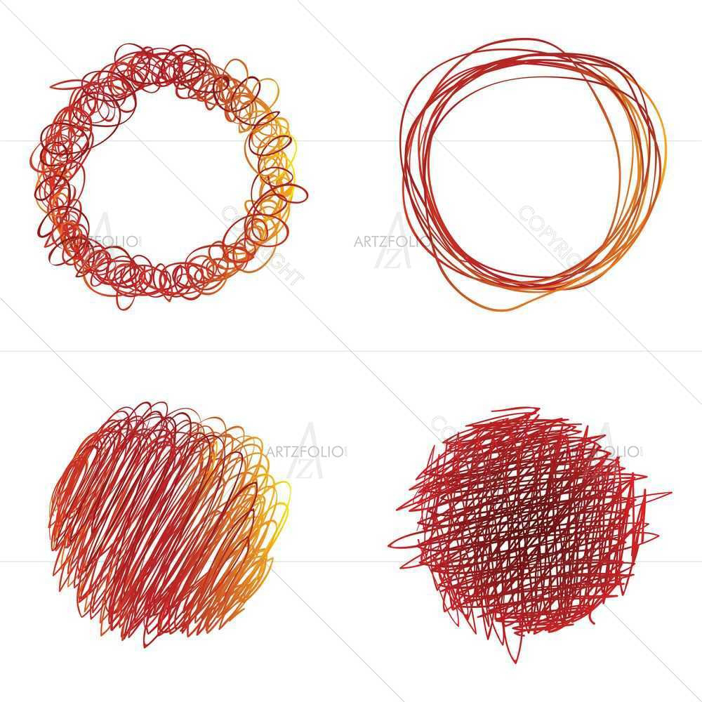 Doodle Circles D7 — custom-size art design 5008731