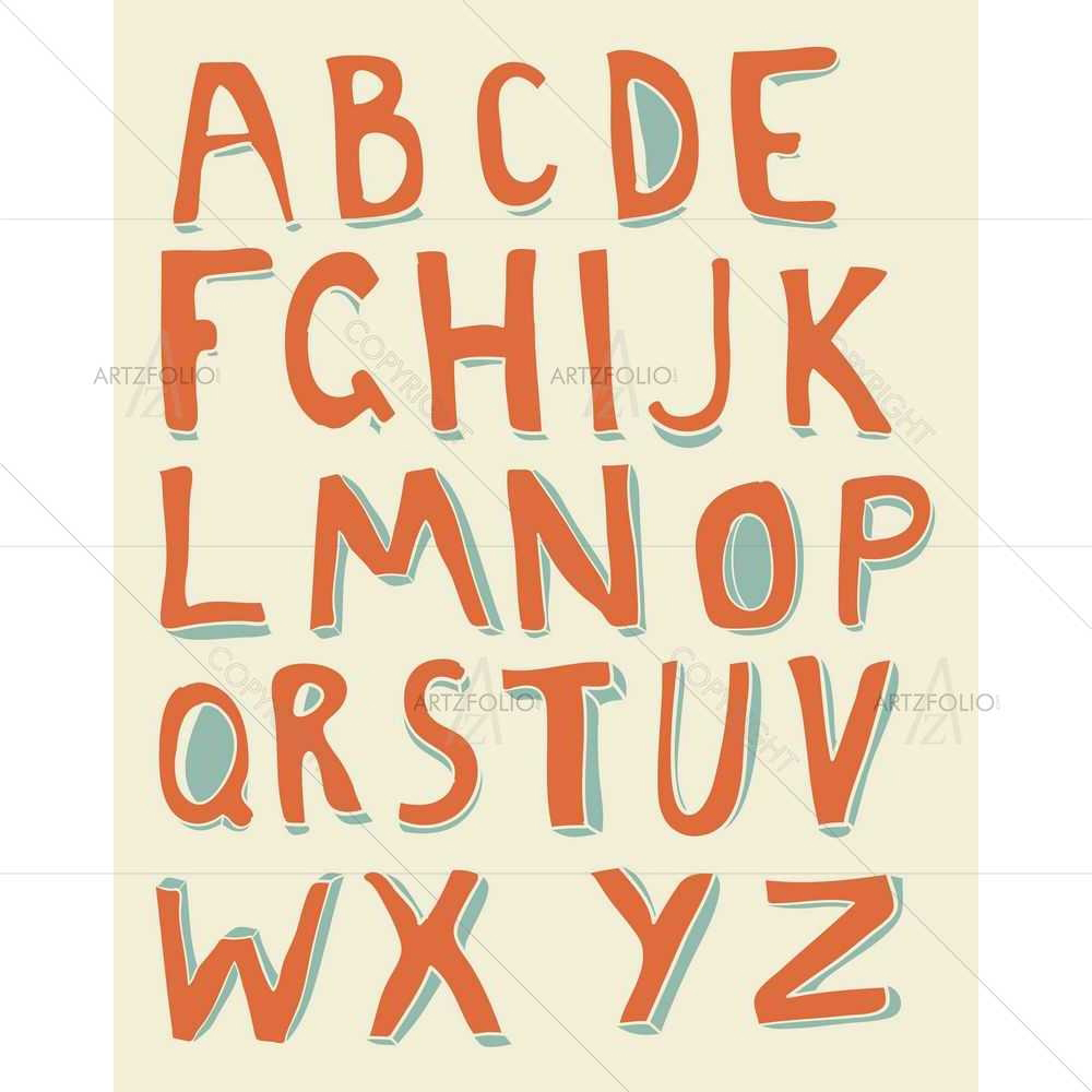 Free Alphabets D1 — Alphabets custom art by ArtzFolio