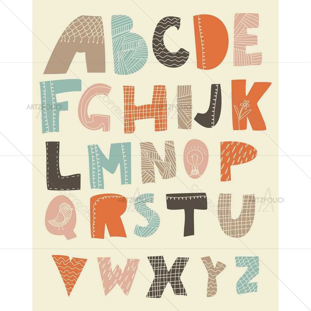 Free Alphabets D2 — Alphabets custom art by ArtzFolio