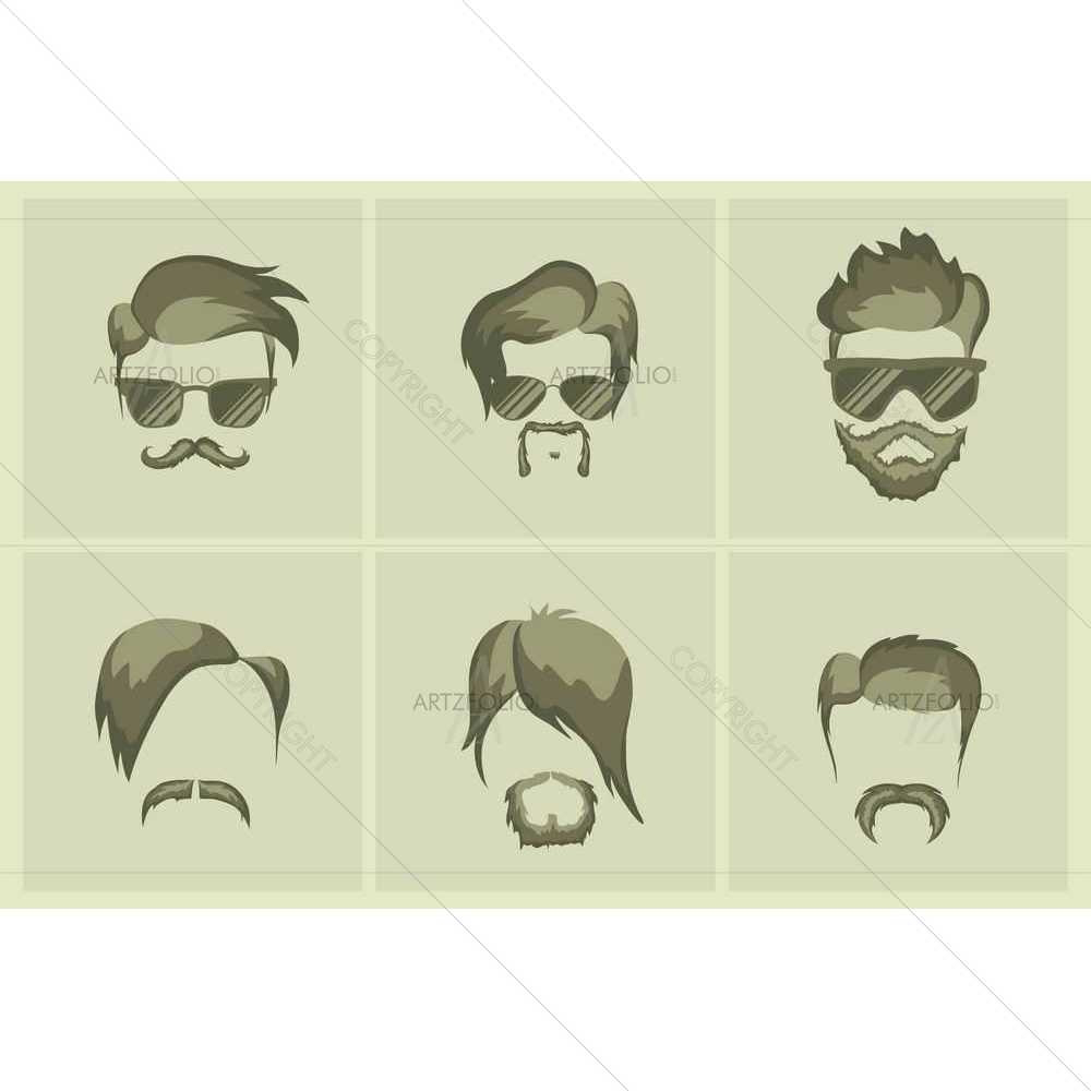 Hairstyle Hipster D7 — custom-size art design 5008761