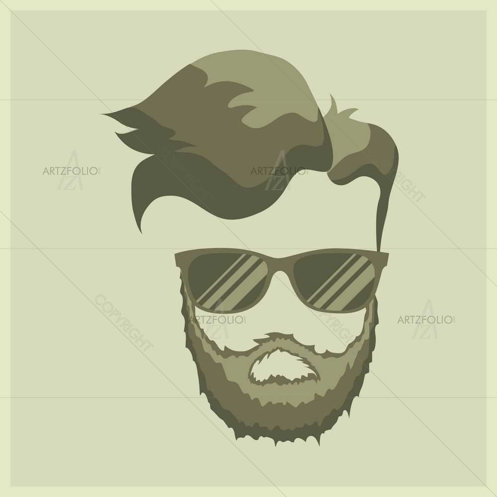 Hairstyle Hipster D9 — Abstract custom art by ArtzFolio