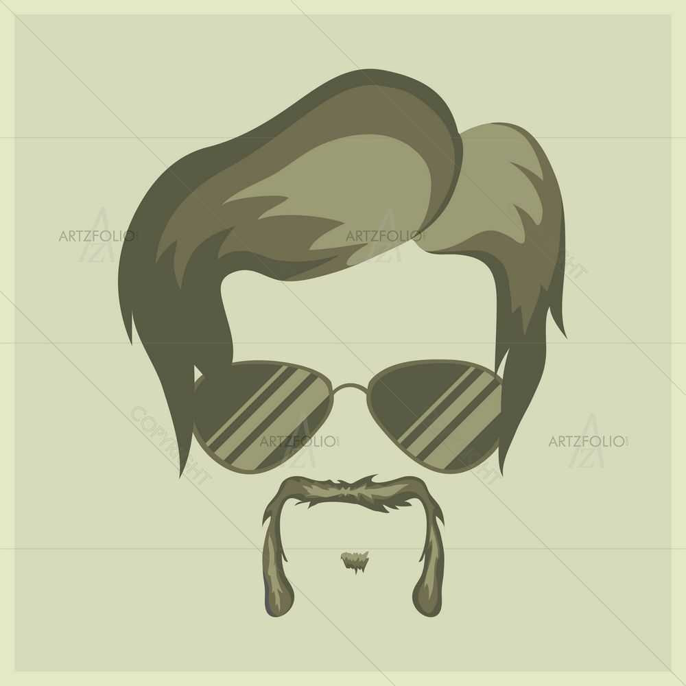 Hairstyle Hipster D11 — Abstract custom art by ArtzFolio