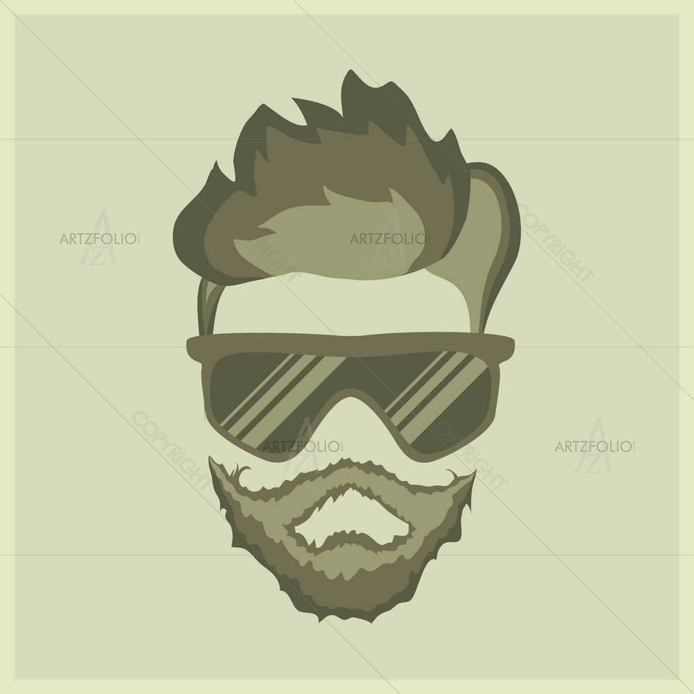 Hairstyle Hipster D12 — Abstract custom art by ArtzFolio