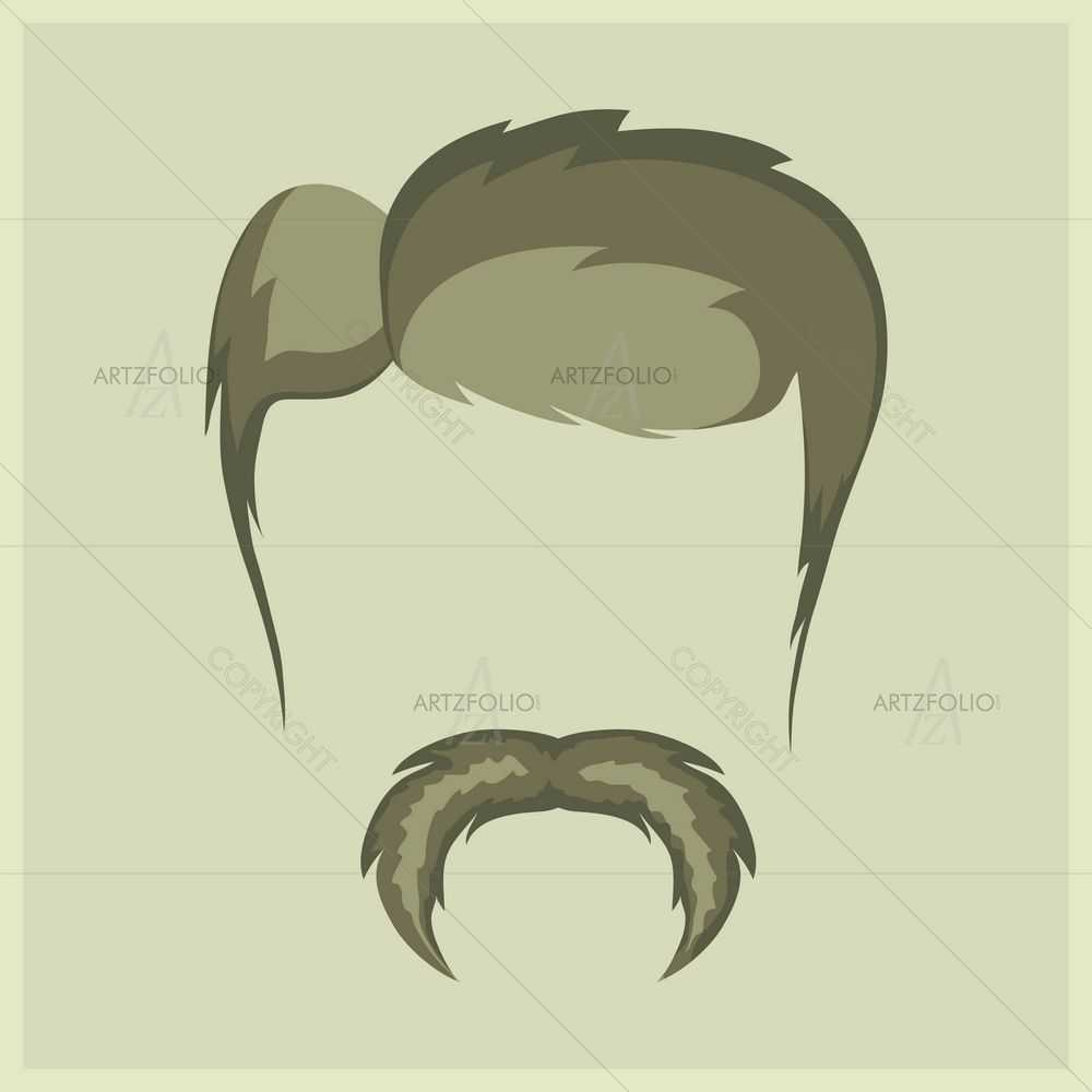 Hairstyle Hipster D15 — custom-size art design 5008769