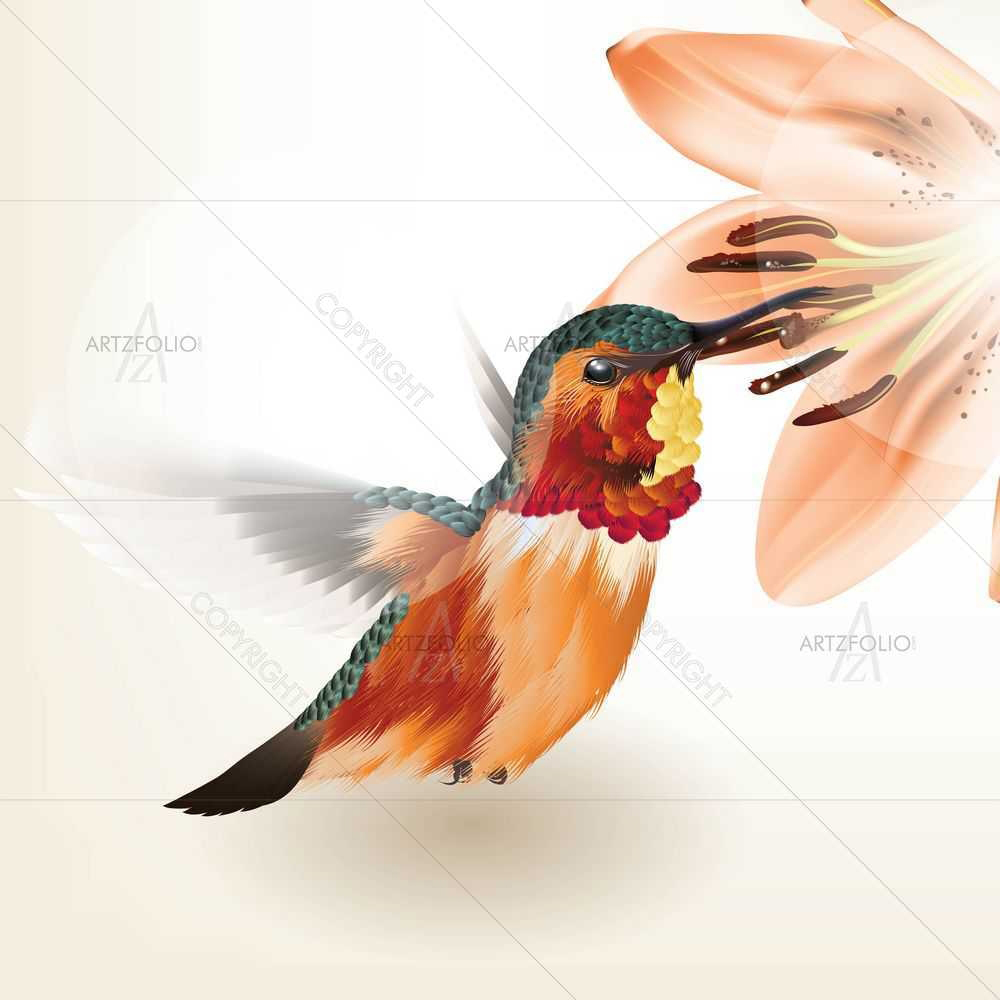 Humming Bird — custom-size art design 5008776