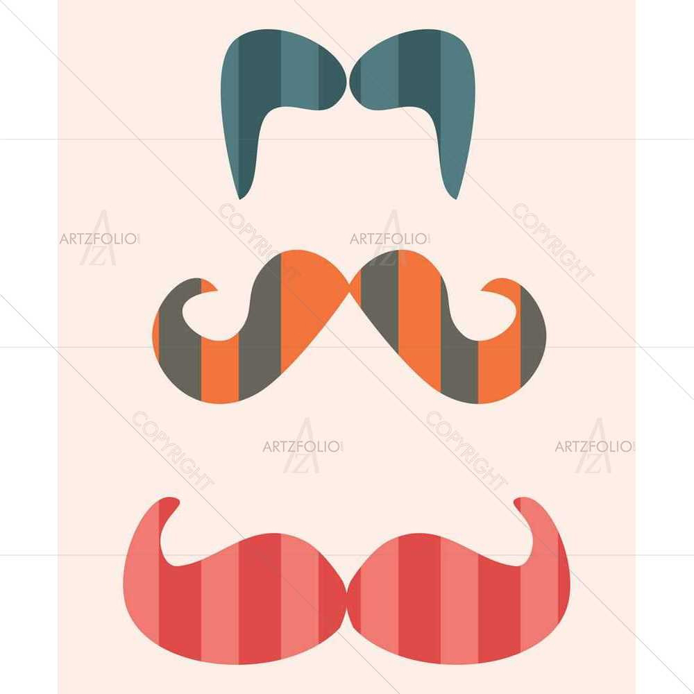 Mustache D3 — Abstract custom art by ArtzFolio
