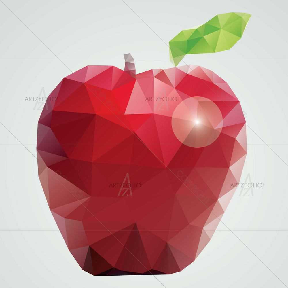 Polygonal Fruits D1 — custom-size art design 5008840