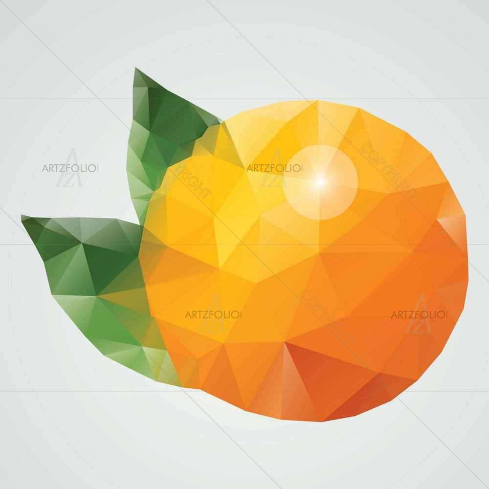 Polygonal Fruits D6 — custom-size art design 5008845