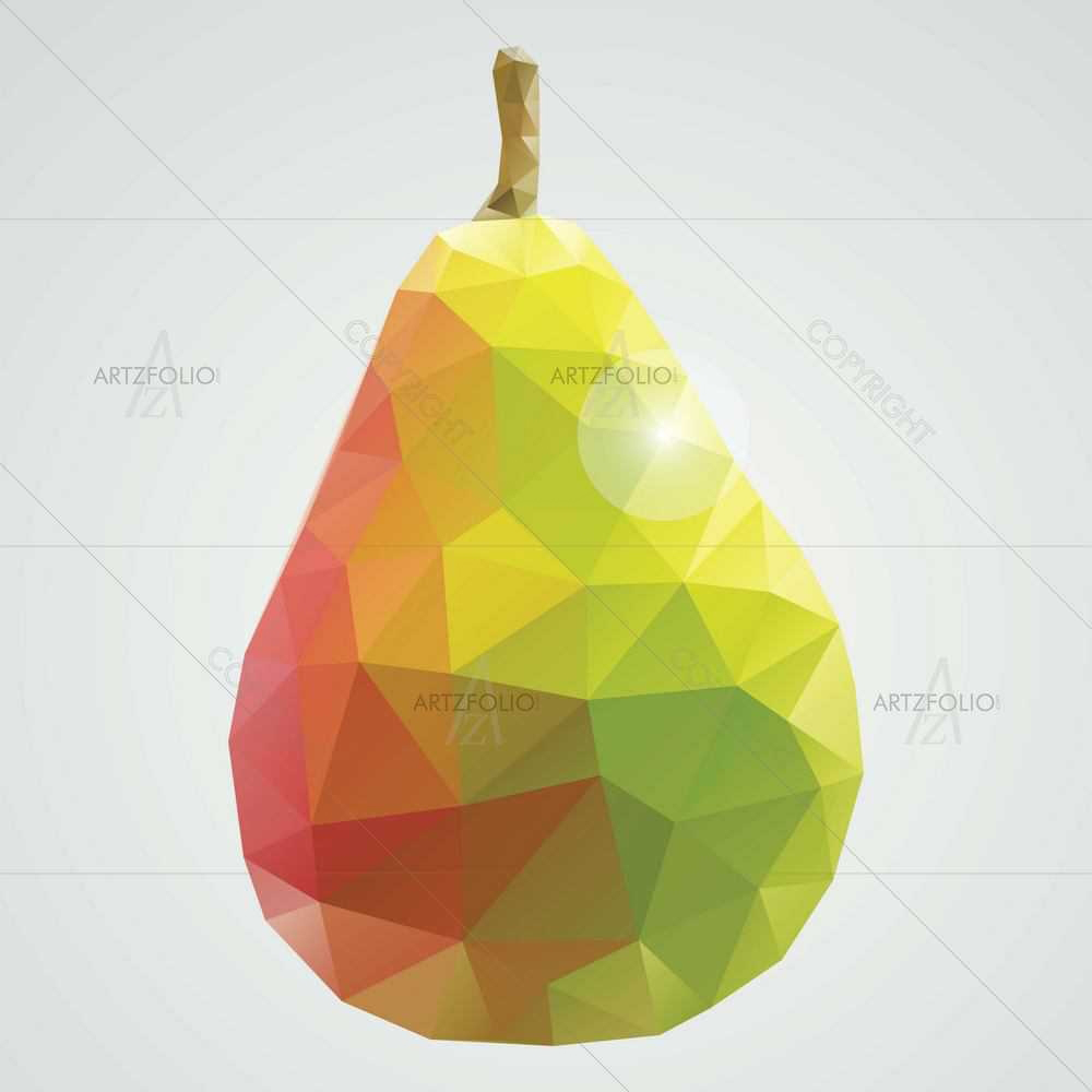 Polygonal Fruits D8 — Abstract custom art by ArtzFolio