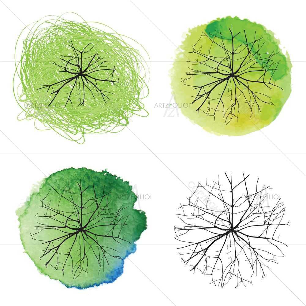 Tree Tops D2 — Botanical custom art by ArtzFolio