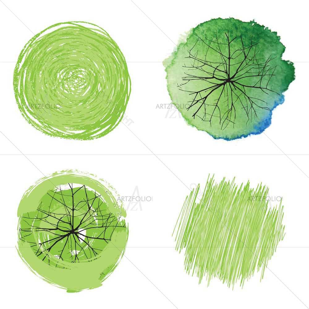 Tree Tops D3 — Botanical custom art by ArtzFolio