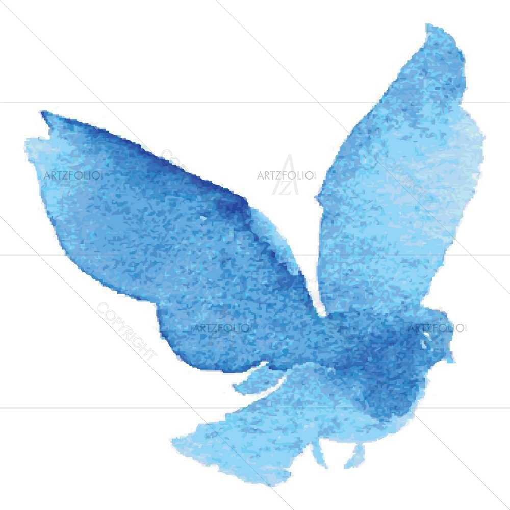 Watercolor Birds D6 — custom-size art design 5008886