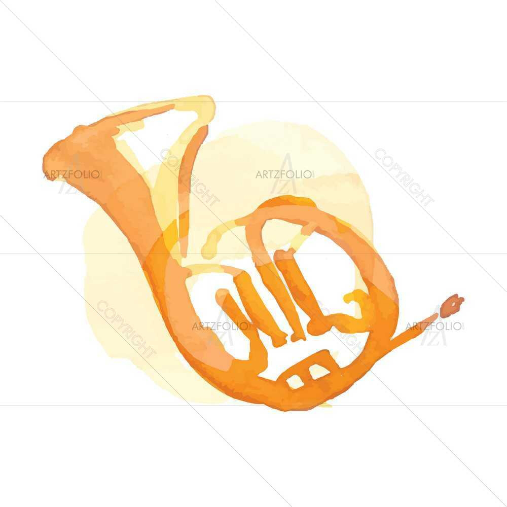Watercolor Music D1 — custom-size art design 5008890