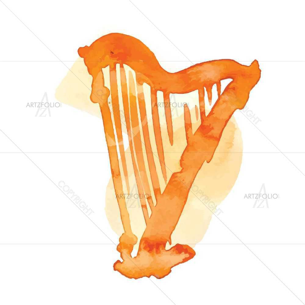 Watercolor Music D7 — custom-size art design 5008896