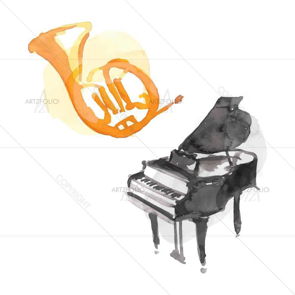 Watercolor Music D10 — Baby custom art by ArtzFolio