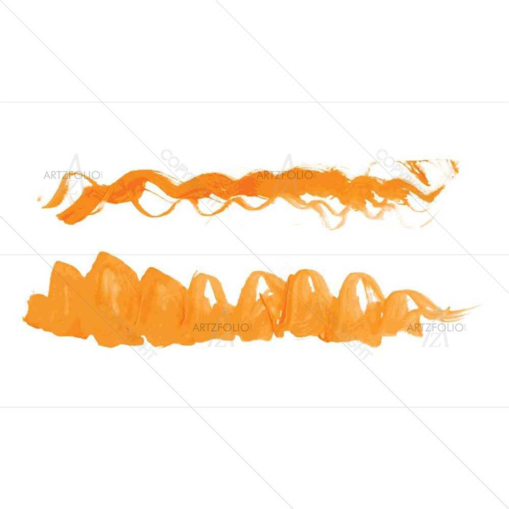 Wavy Orange Strokes D1 — custom-size art design 5008909