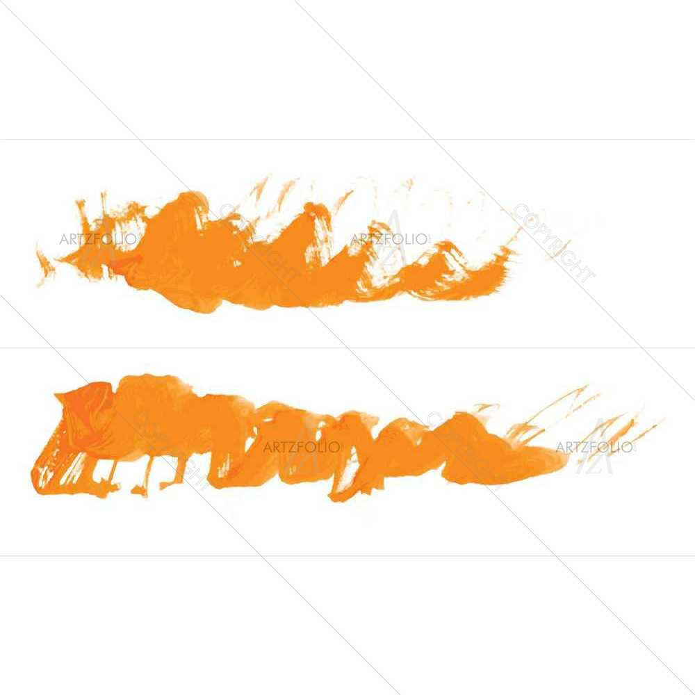 Wavy Orange Strokes D2 — custom-size art design 5008910
