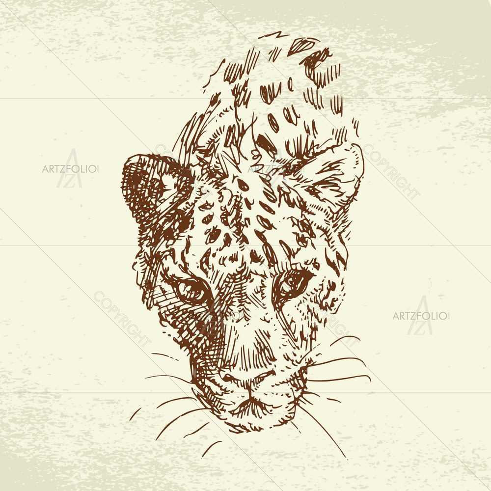 Wild Animals Sketches D2 — custom-size art design 5008912