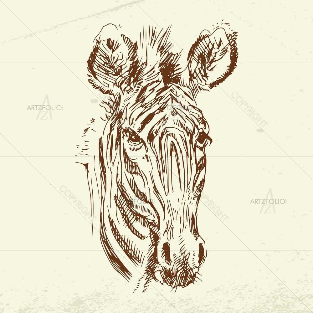 Wild Animals Sketches D11 — custom-size art design 5008921