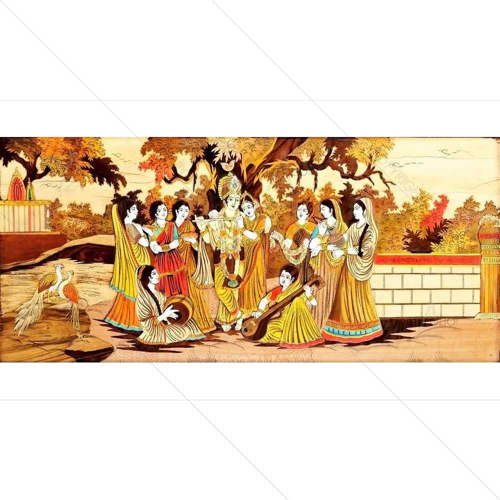 Goddess Radha & God Krishna Ji — Devotional custom art by ArtzFolio