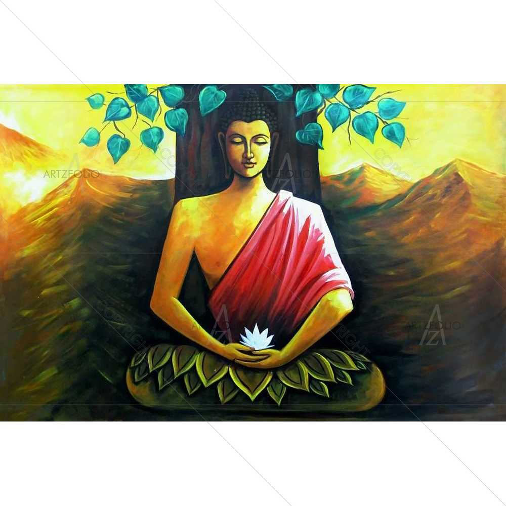 God Meditating Buddha — Devotional custom art by ArtzFolio