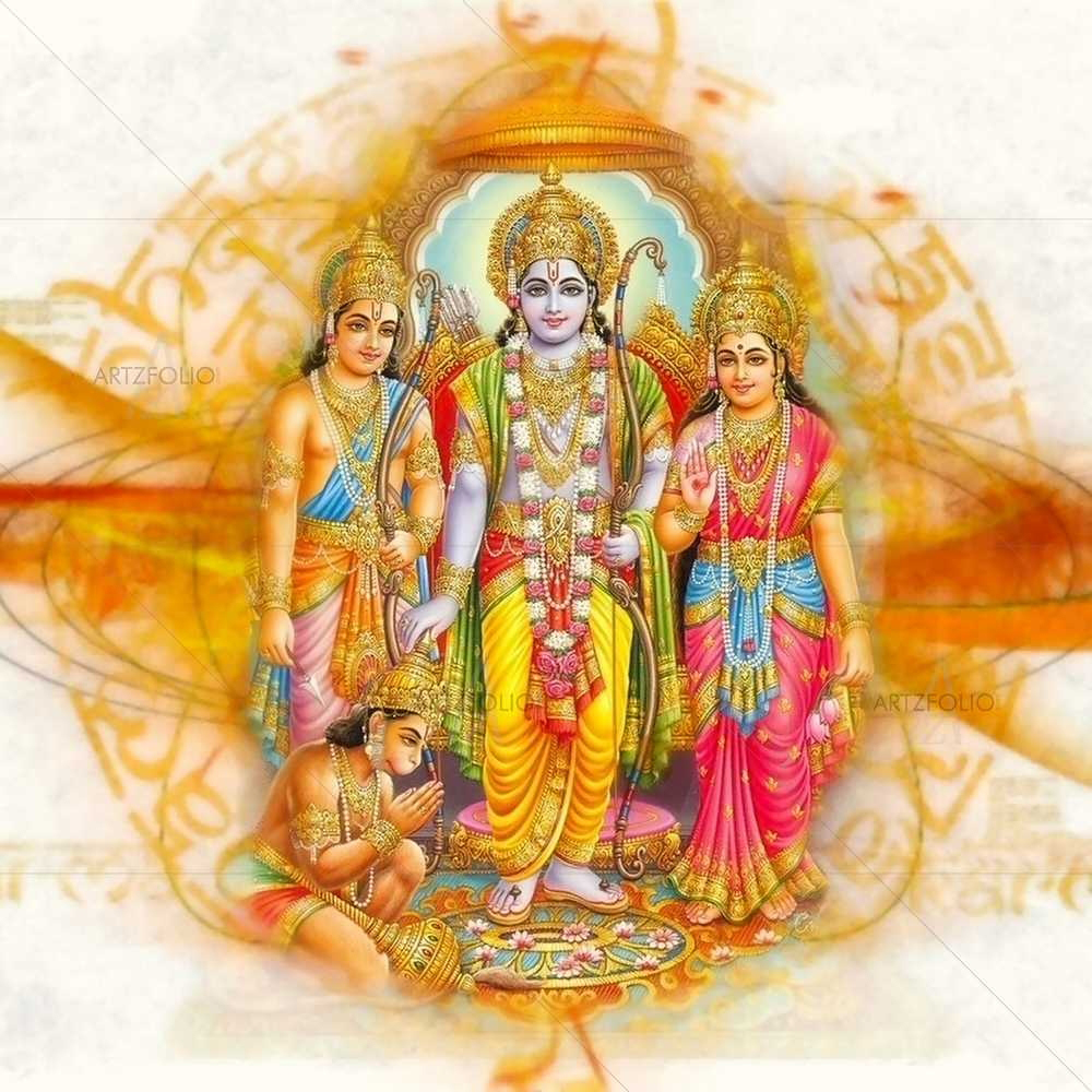 Shree Ram Darbaar — Devotional custom art by ArtzFolio