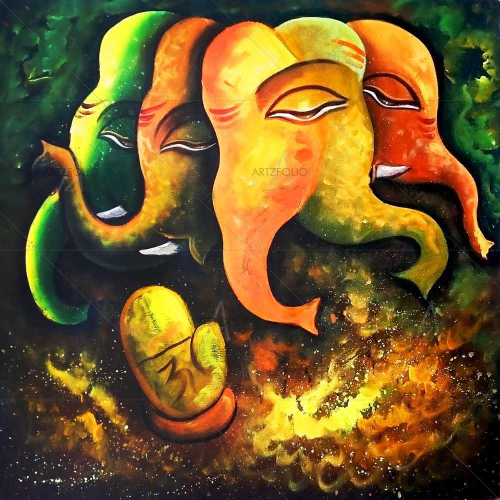 Panchamukhi Lord Ganesha — custom-size art design 5008967