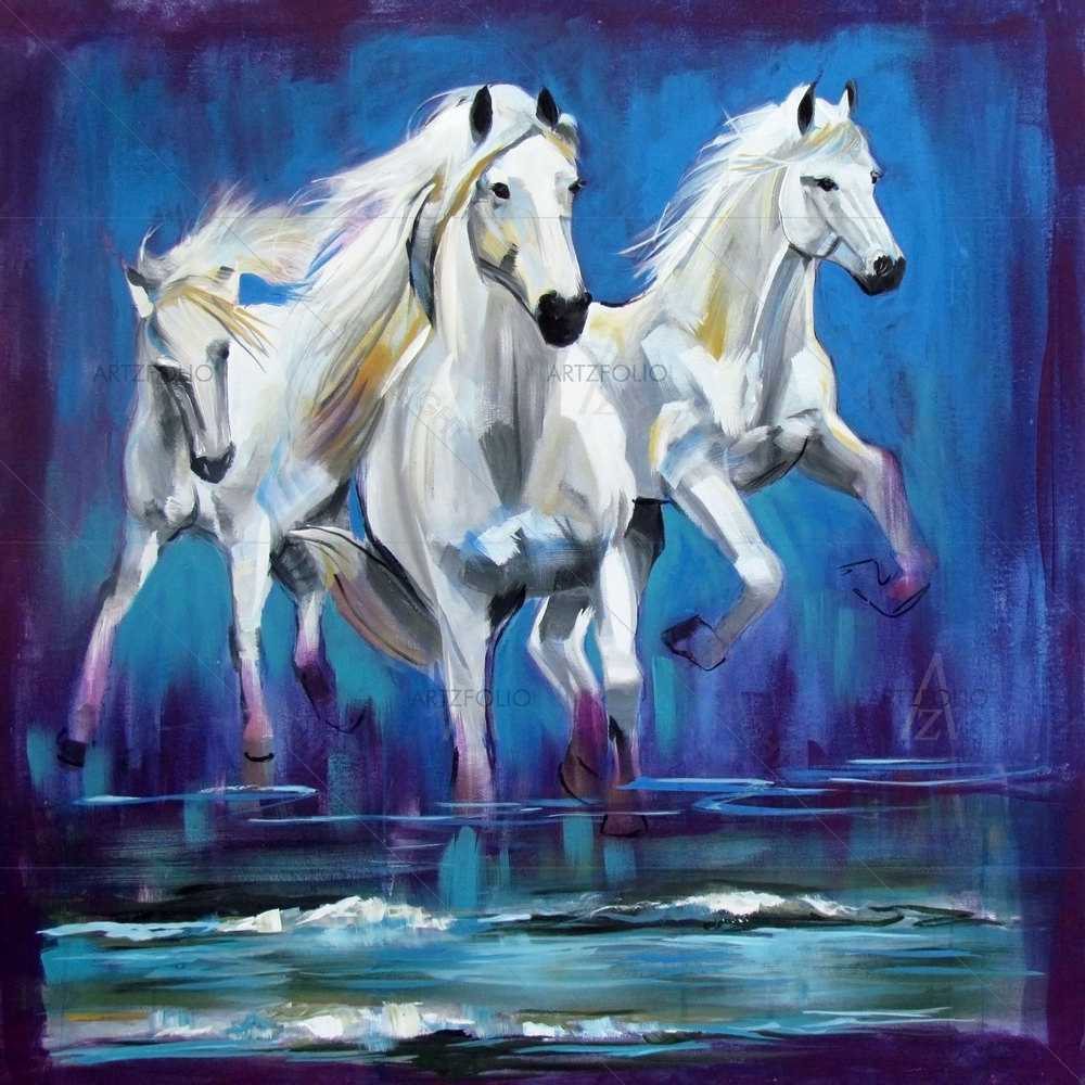 Vastu 3 Horses Running — Animals Animals custom art by ArtzFolio