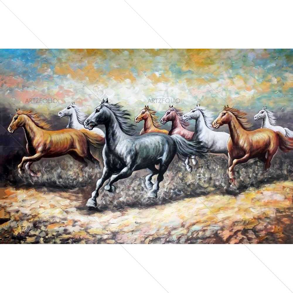 Vastu Horses Running Left to Right — Animals Animals custom art by ArtzFolio