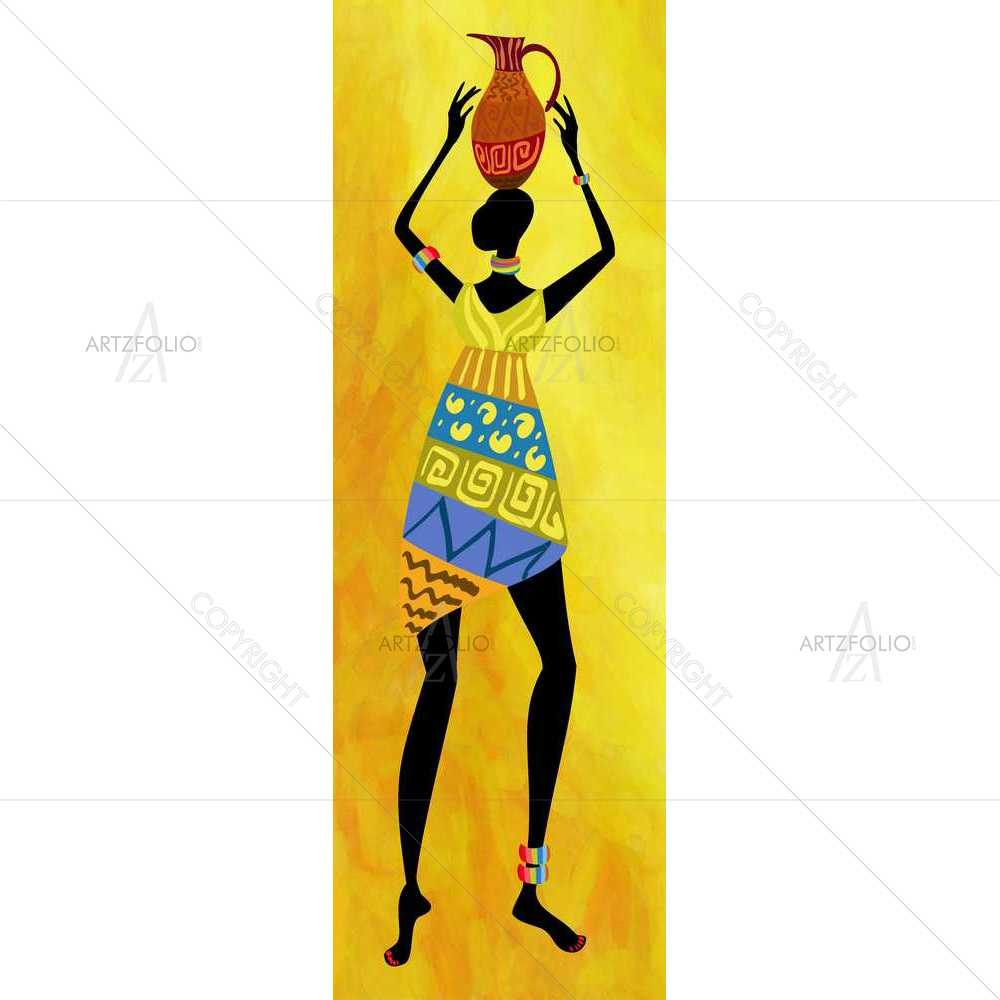 Traditional African Woman D1 — custom-size art design 5008989