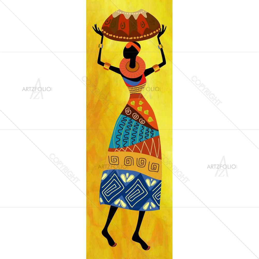 Traditional African Woman D2 — custom-size art design 5008990
