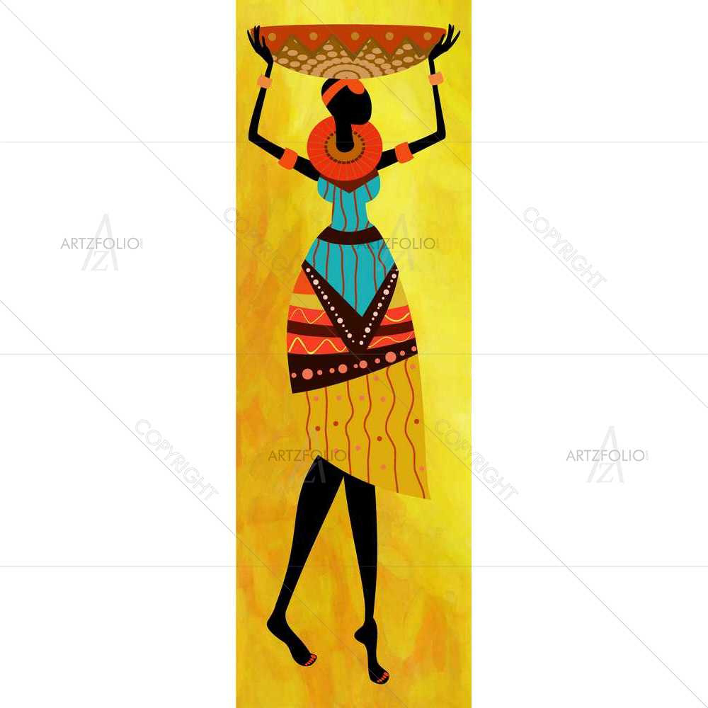 Traditional African Woman D3 — custom-size art design 5008991