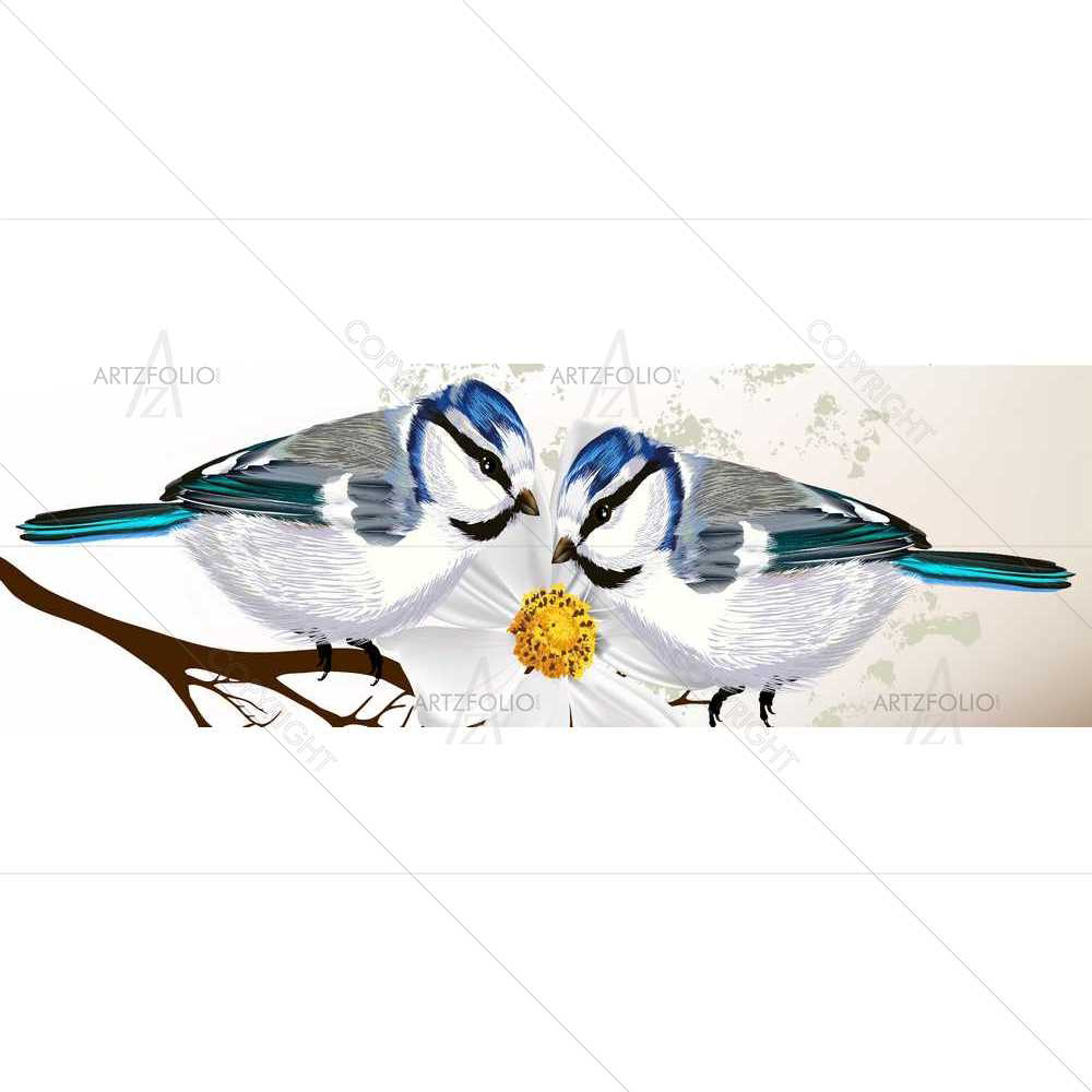 Watercolour Birds — custom-size art design 5008996