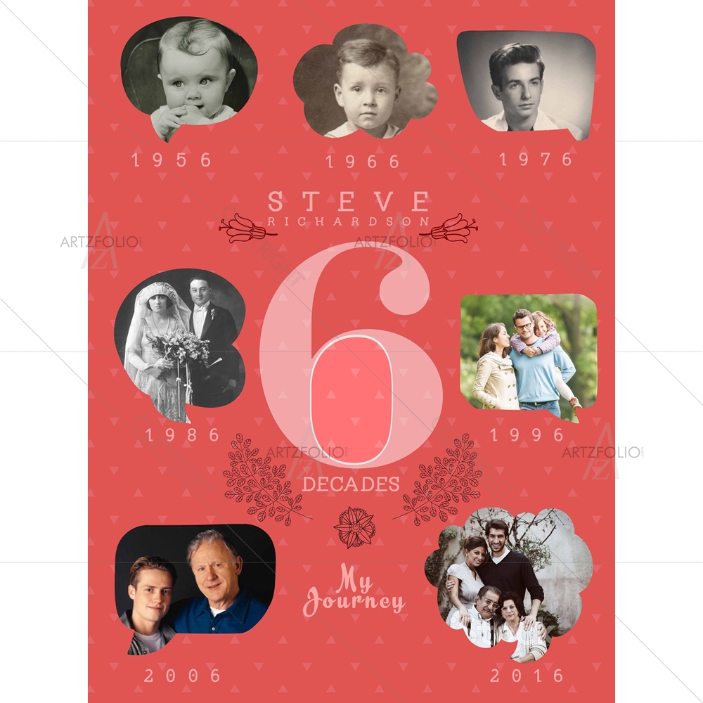 6 Decades — custom-size art design 5009078