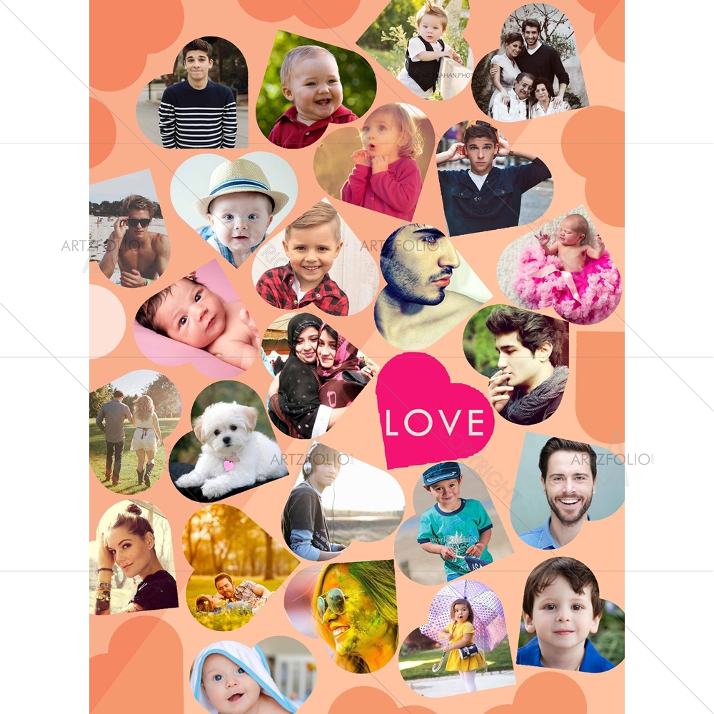 Filled with Hearts — custom-size art design 5009105