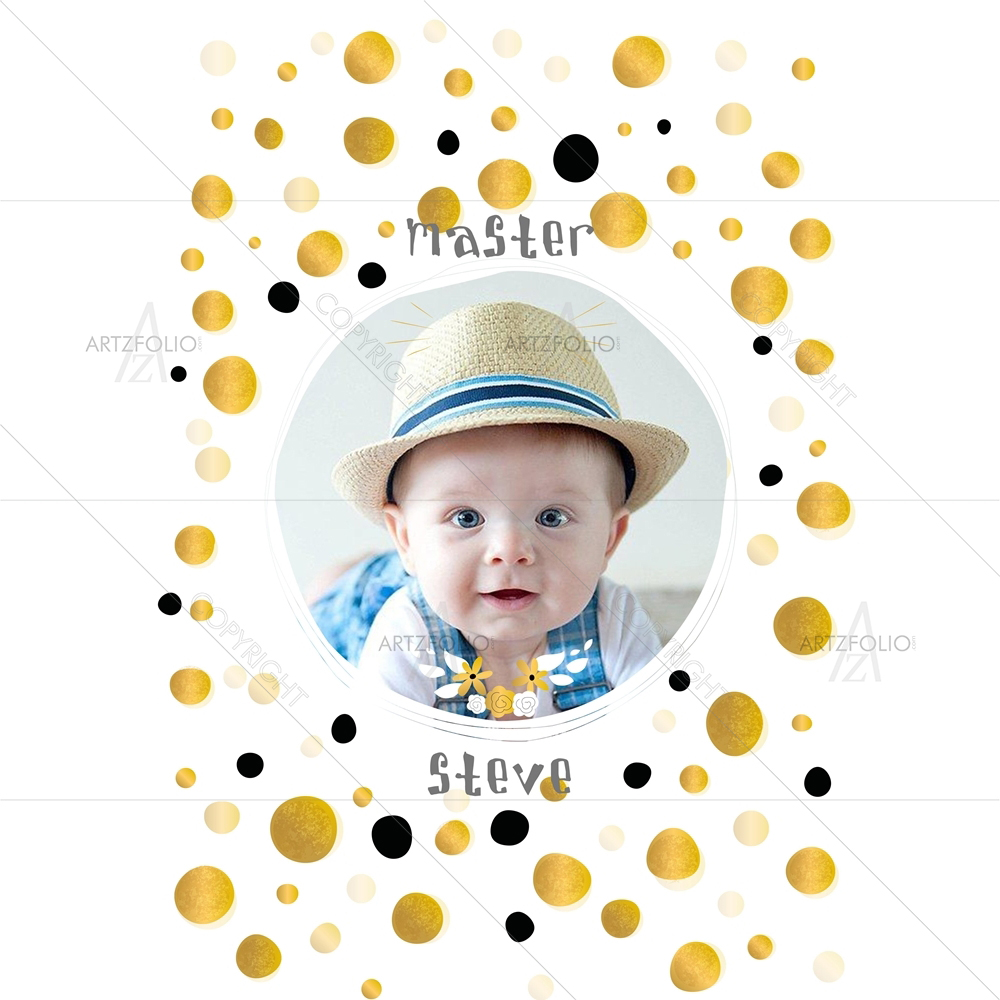 Golden Dots — custom-size art design 5009109