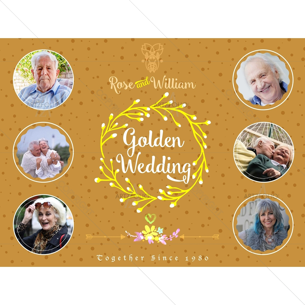 Golden Wedding — custom-size art design 5009111