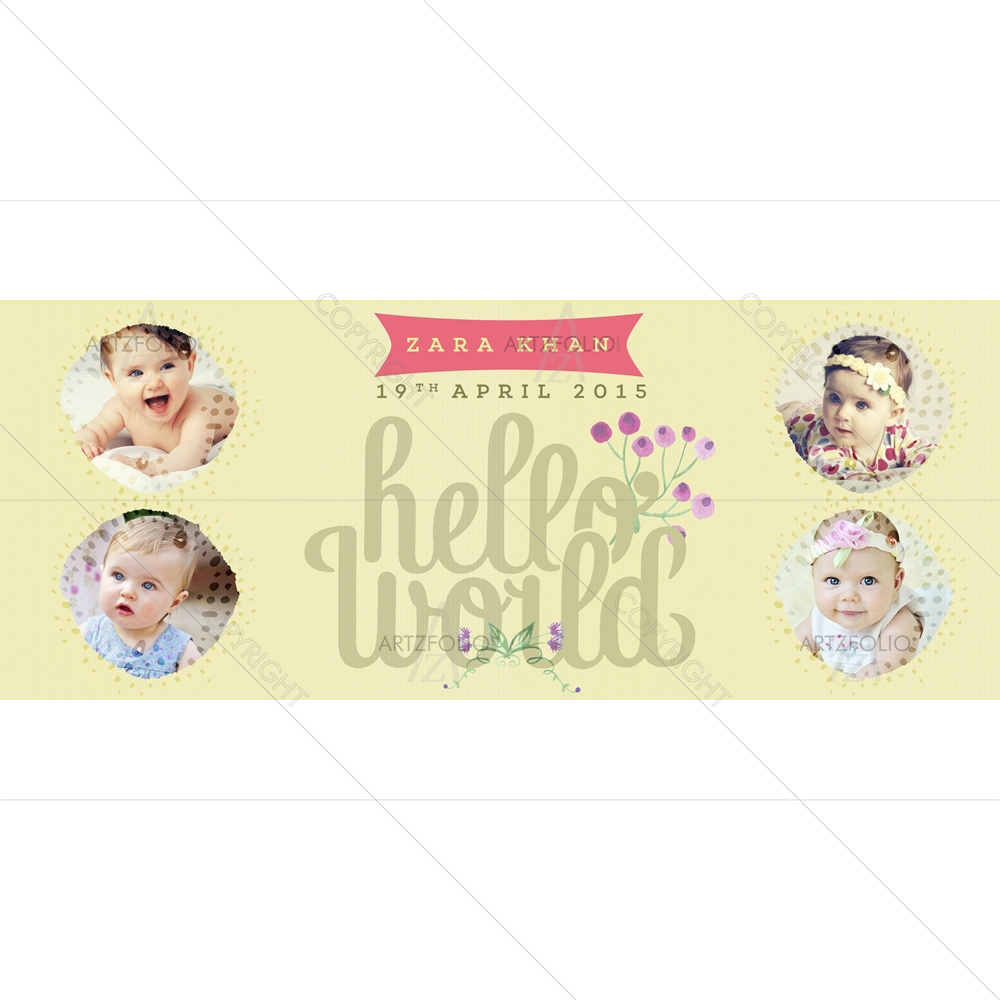Hello World — Baby custom art by ArtzFolio