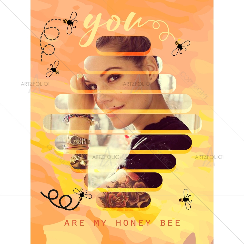 Honey Bee — Friends custom art by ArtzFolio