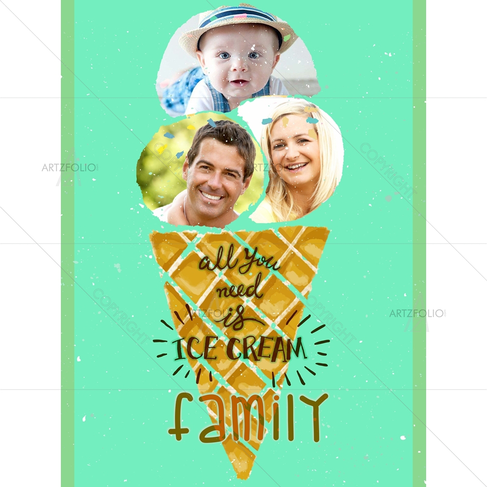 Icecream Family — custom-size art design 5009122