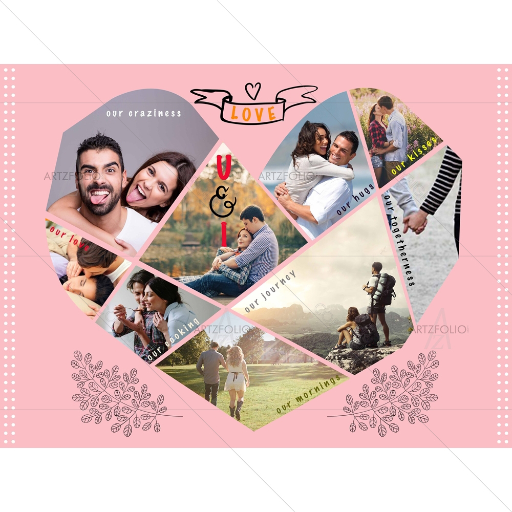 Mixed Love You & Me — custom-size art design 5009132