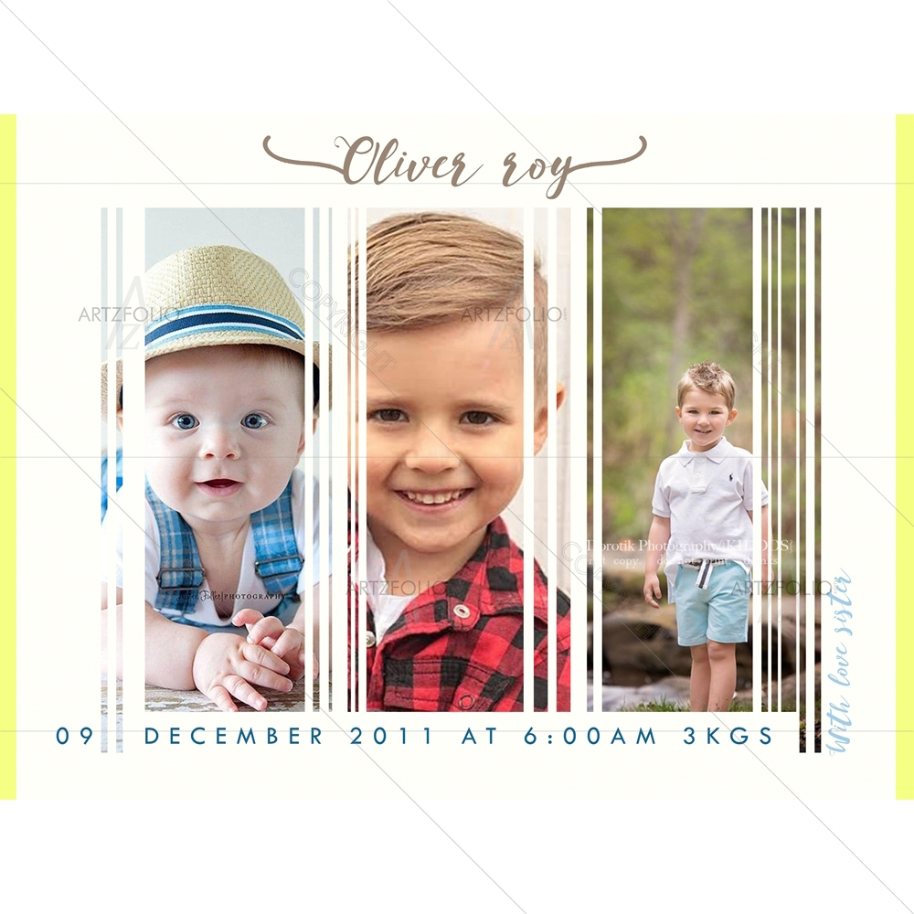 The Barcode Style — Baby custom art by ArtzFolio