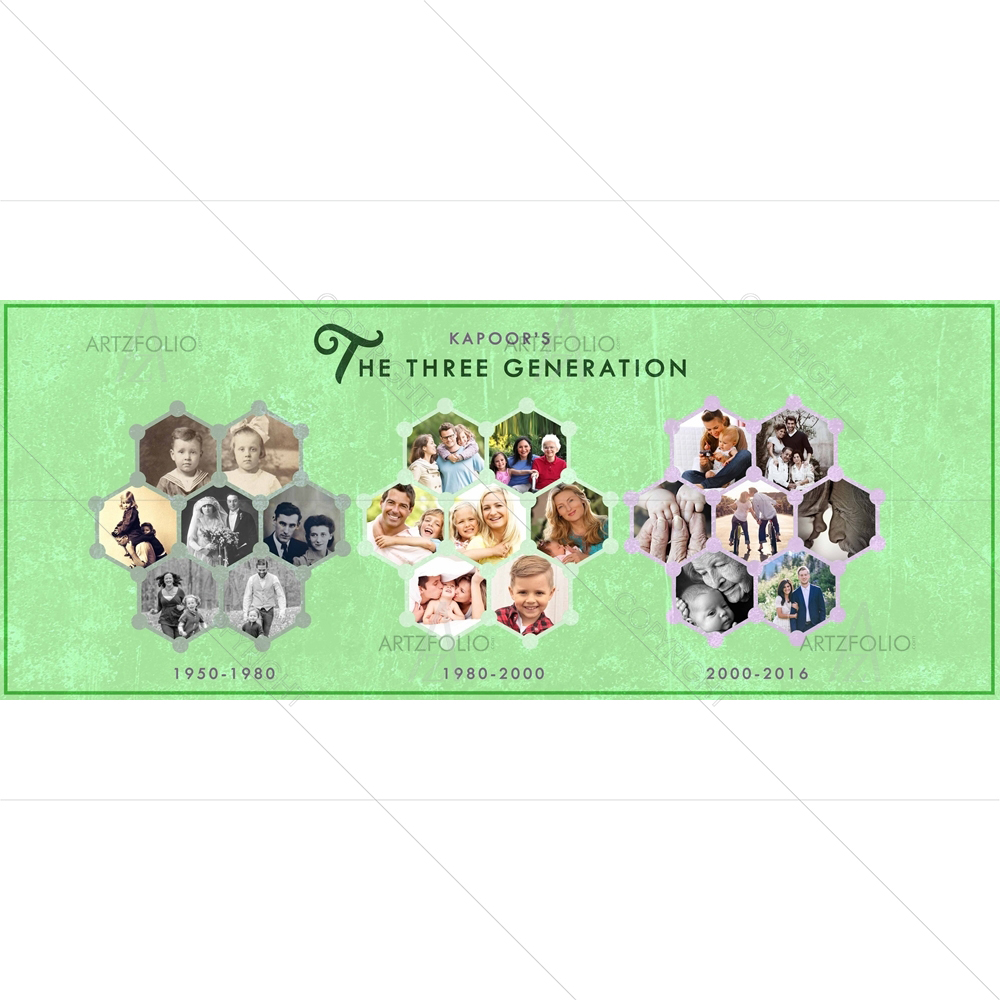 Three Generations — Collages custom art by ArtzFolio