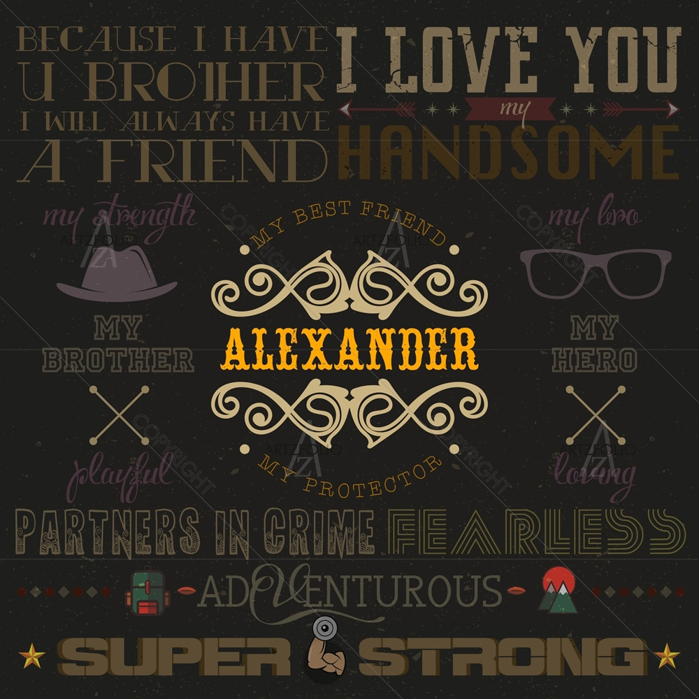 My Super Strong Brother — custom-size art design 5009252