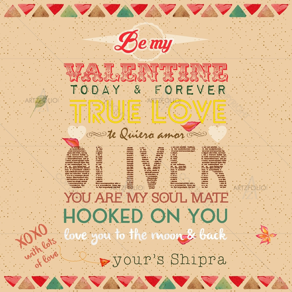 Be My Valentine — custom-size art design 5009272