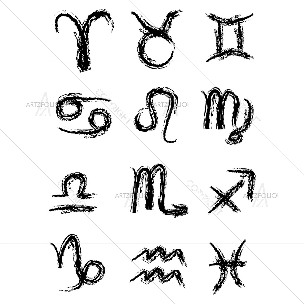 Zodiac Signs Set — custom-size art design 5009288