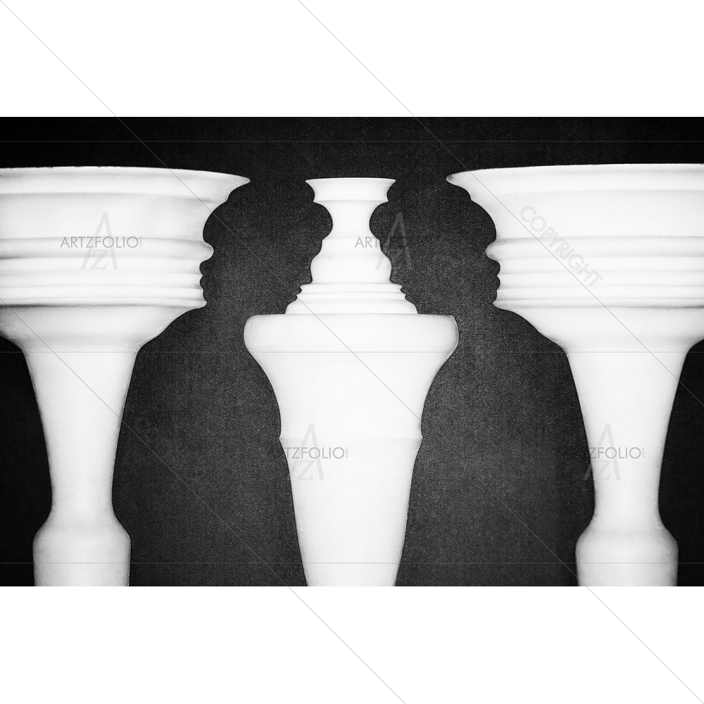 Ladies Shape Formed by Clay Columns — custom-size art design 5009289