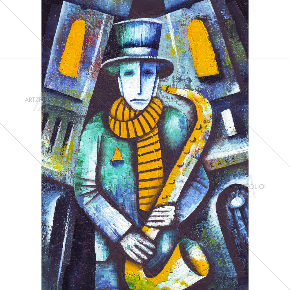 Saxophone Player — American custom art by ArtzFolio
