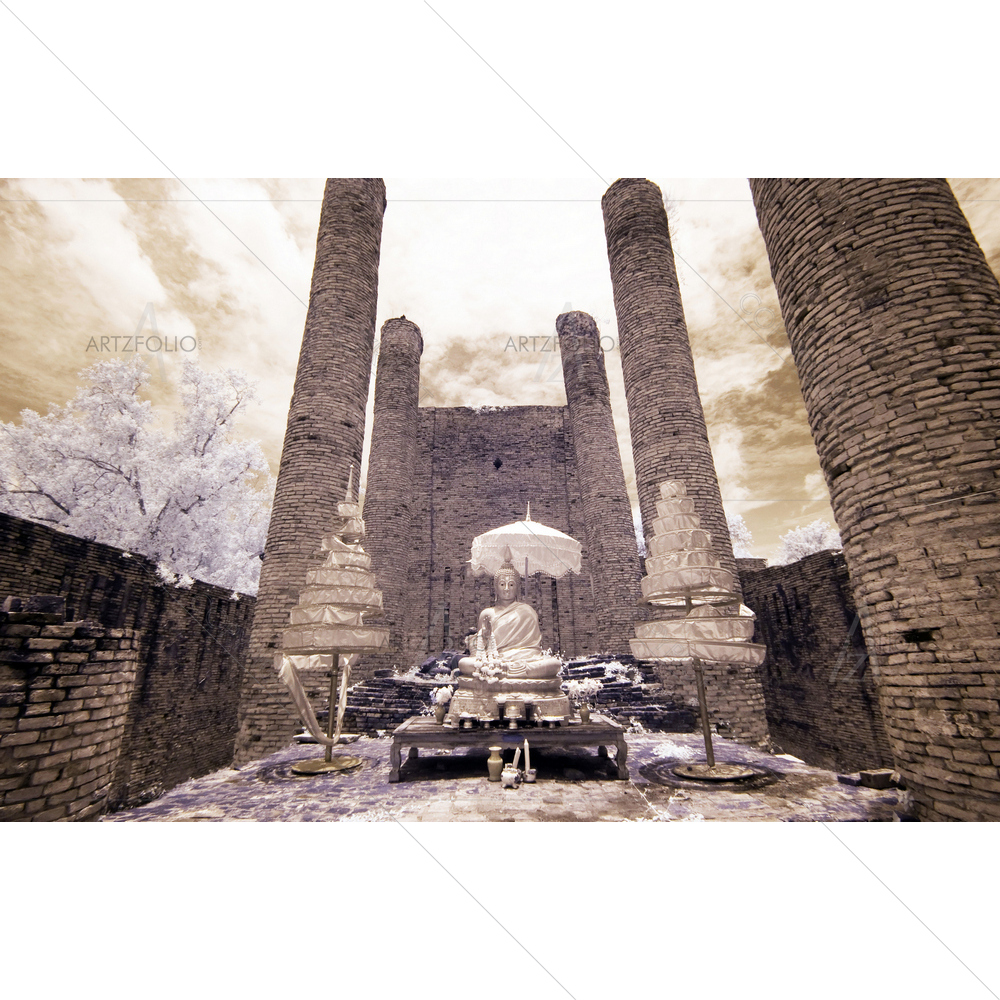 Ancient Ayudthaya Historical Park, Thailand D3 — custom-size art design 5009296